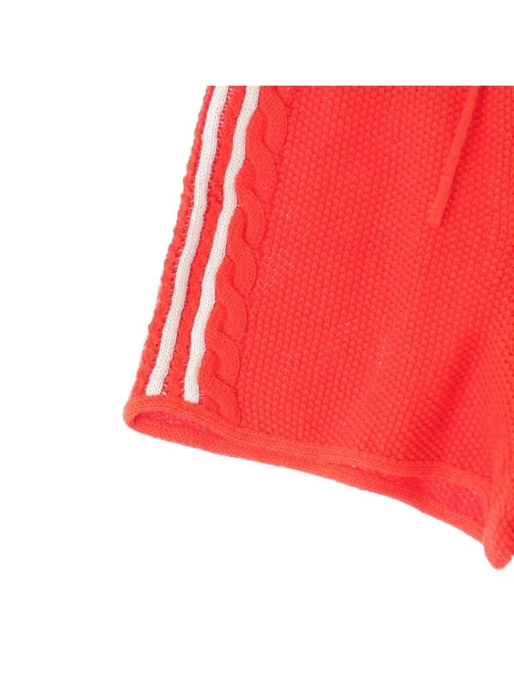 Gucci Adidas Linen Side Line Cable Knit Shorts Red XL